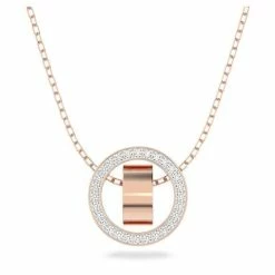 Swarovski Jewellery Swarovski - Hollow Pavé Circle Pendant W/Rose-Gold Tone