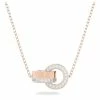 Swarovski Jewellery Swarovski - Hollow Pavé Intertwine Pendant Rose-Gold Tone SM -Hair Brushes & Grooming shop 862046 Large