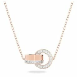 Swarovski Jewellery Swarovski - Hollow Pavé Intertwine Pendant Rose-Gold Tone SM