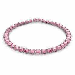 Swarovski Jewellery Swarovski - Millenia Necklace Octagon Cut Pink Rhodium Plated