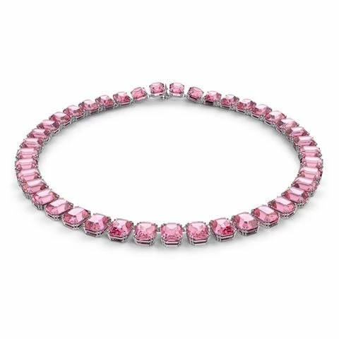 Swarovski Jewellery Swarovski - Millenia Necklace Octagon Cut Pink Rhodium Plated 3 Swarovski Jewellery Swarovski - Millenia Necklace Octagon Cut Pink Rhodium Plated