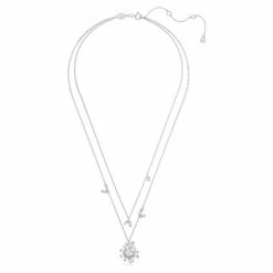 Swarovski Jewellery Swarovski - Gema Flower Layered Necklace W/Rhodium Plate