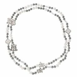 Bowerhaus - Lucky Charm Hematite Loop Necklace Dark Grey