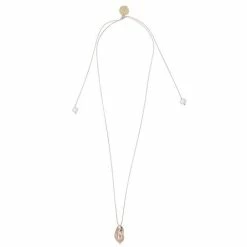 Bowerhaus - Dancing Tan Love Knot Necklace Pearl