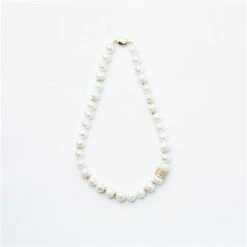 Bowerhaus - Mambo Italiano Amore Piccolo Pearl Necklace Gold