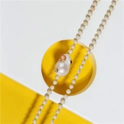 Bowerhaus - Gilded Baroque Necklace Peach