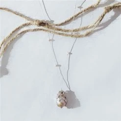 Bowerhaus - Castaway Baroque Pendant Necklace Large Grey